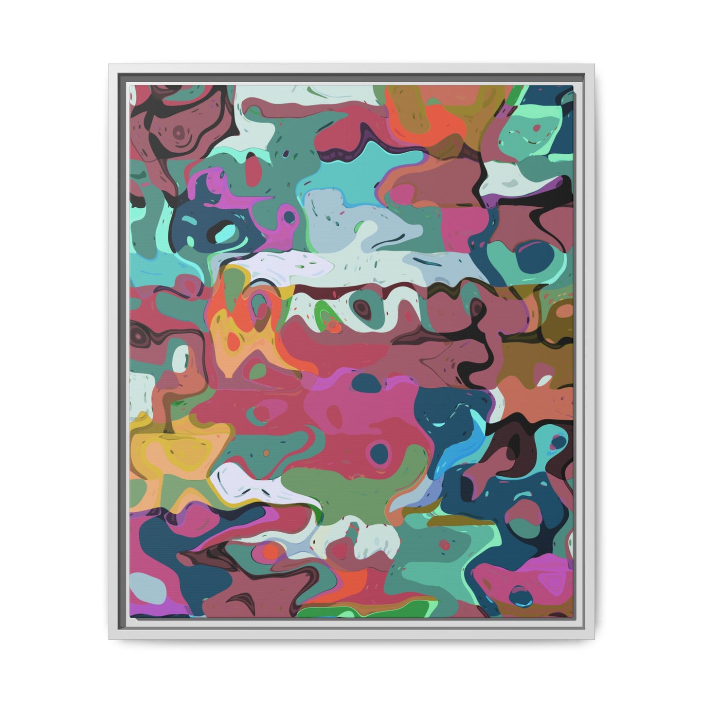 Colorful Abstract Marble - Framed Canvas