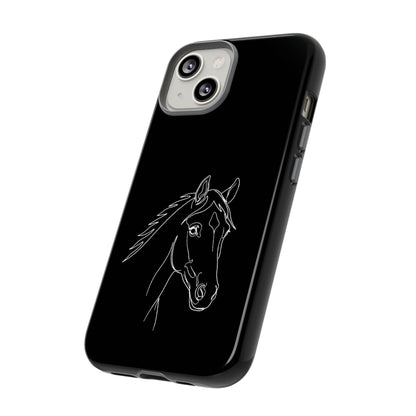 Horse Portrait Sketch - Tough Phone Case
