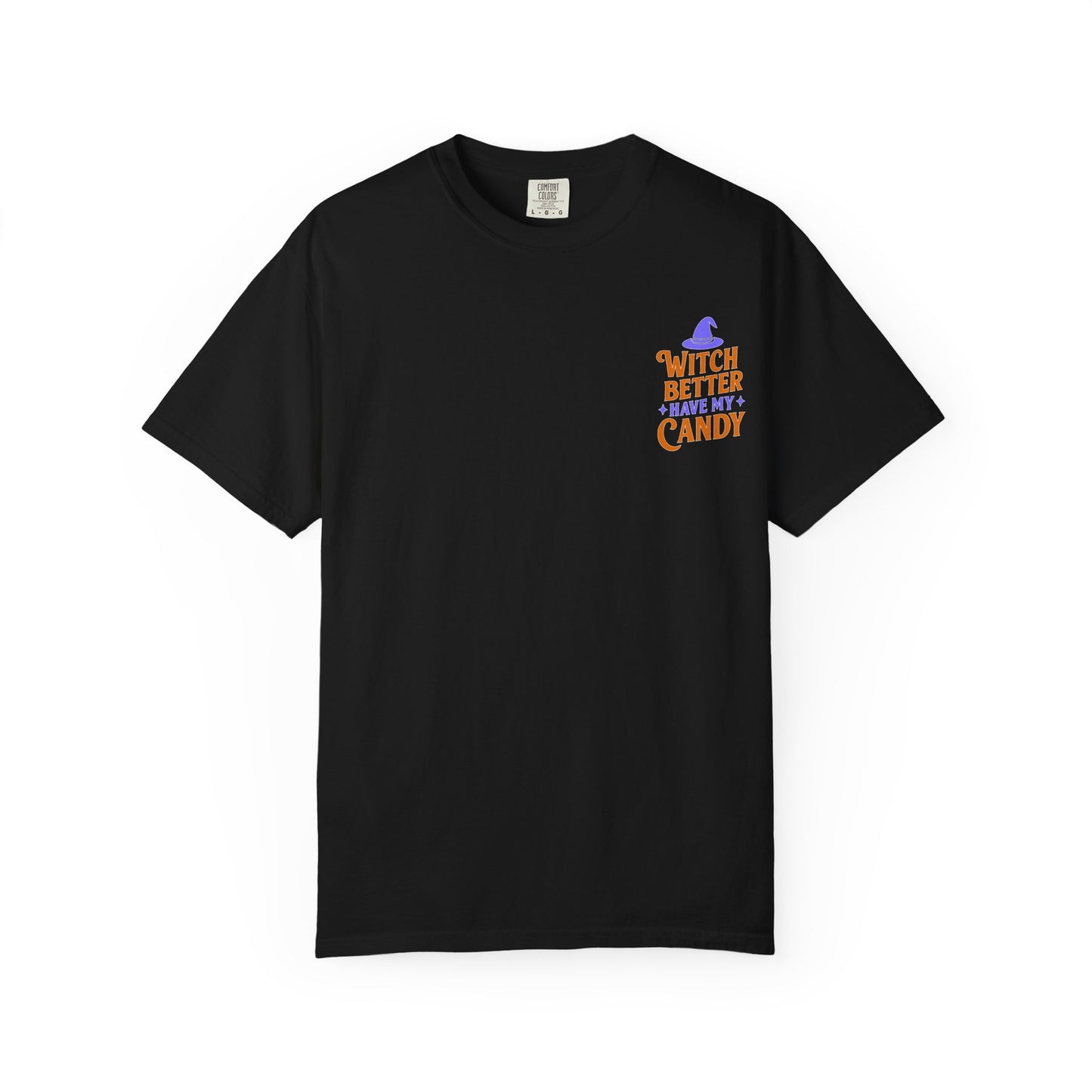 Halloween Candy T-shirt, Unisex Garment-Dyed T-shirt, Spooky Season Apparel, Fall Fashion, Trick or Treat Shirt, Cute Halloween Tee