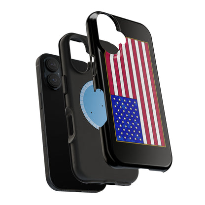 New Glory American Flag (Gold Edge Edition) - Magnetic Phone Case