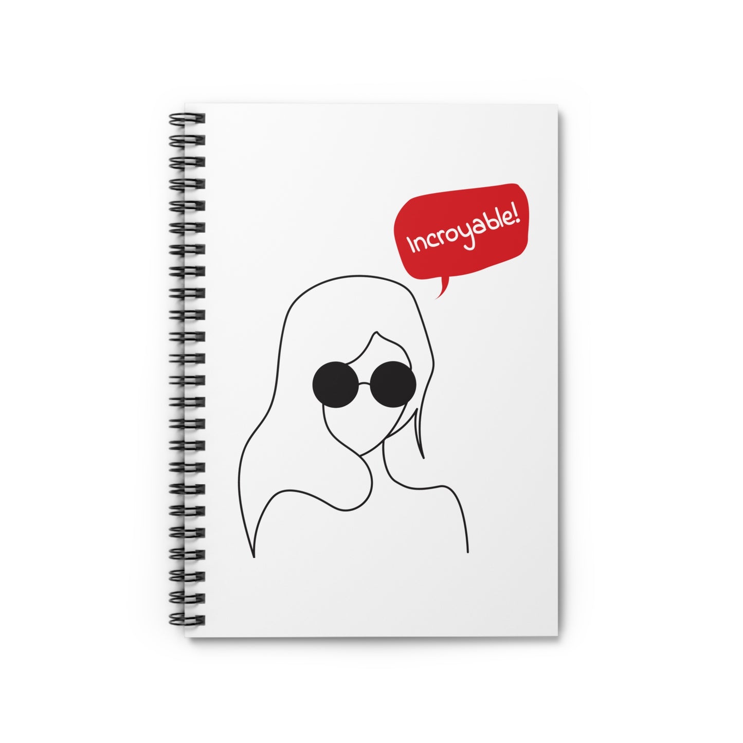Incroyable Chic Girl - Spiral Notebook