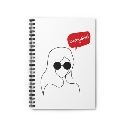 Incroyable Chic Girl - Spiral Notebook