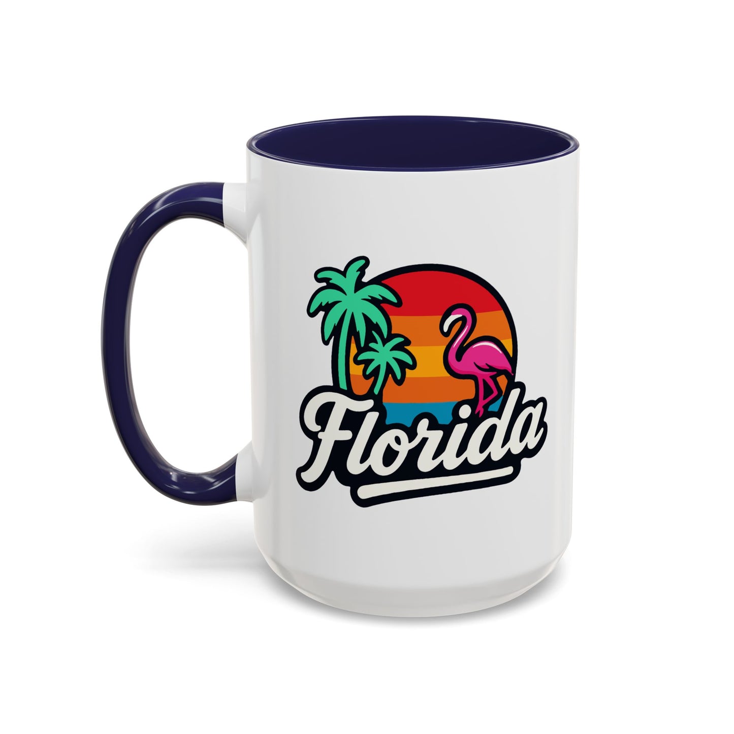 Florida Sunset Palm - Color Accent Mug