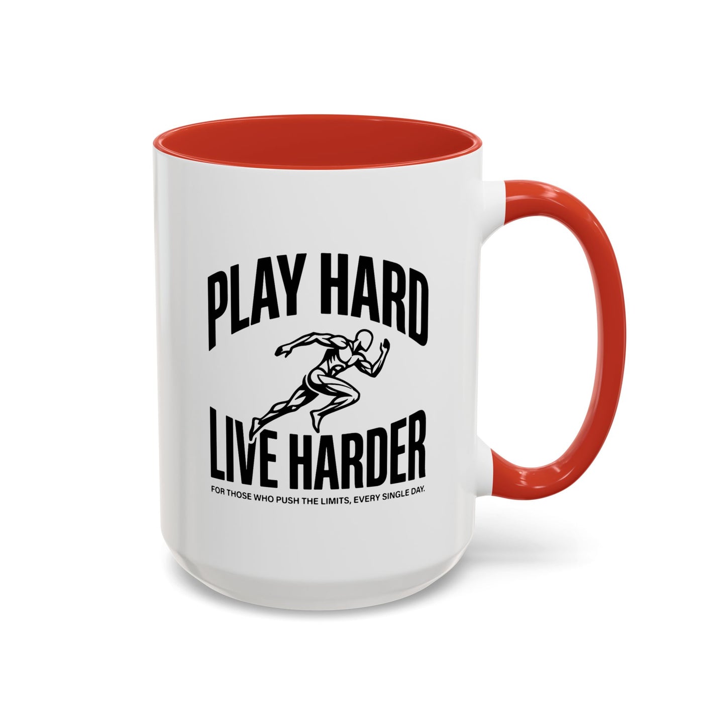 Play Hard / Live Harder - Color Accent Mug