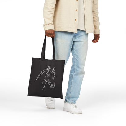 Horse Portrait Sketch - Canvas Tote Bag