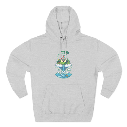 Floating Castle Dragon - Magical Fantasy Island - Hoodie