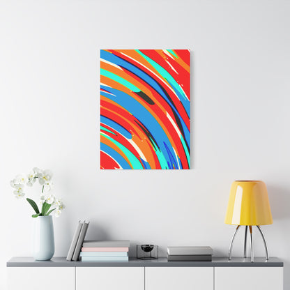 Abstract Rainbow Swirl Arc - Canvas