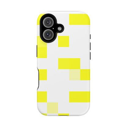 Yellow Pixel Grid -  Magnetic Phone Case