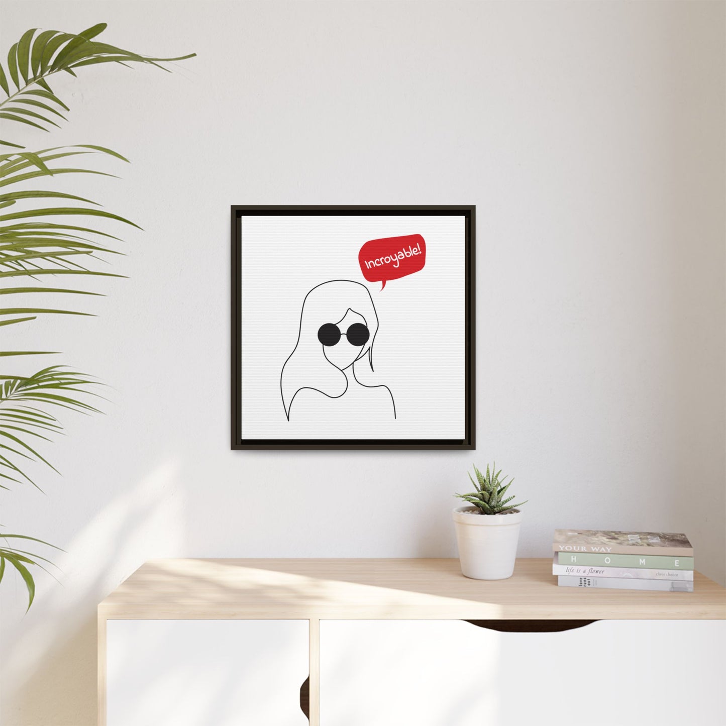 Incroyable Chic Girl - Framed Canvas