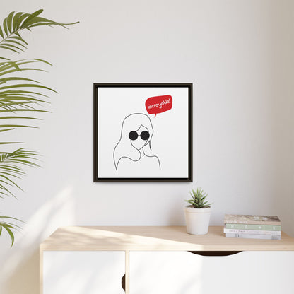 Incroyable Chic Girl - Framed Canvas
