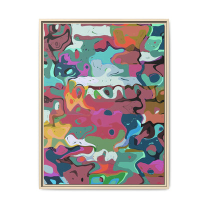 Colorful Abstract Marble - Framed Canvas