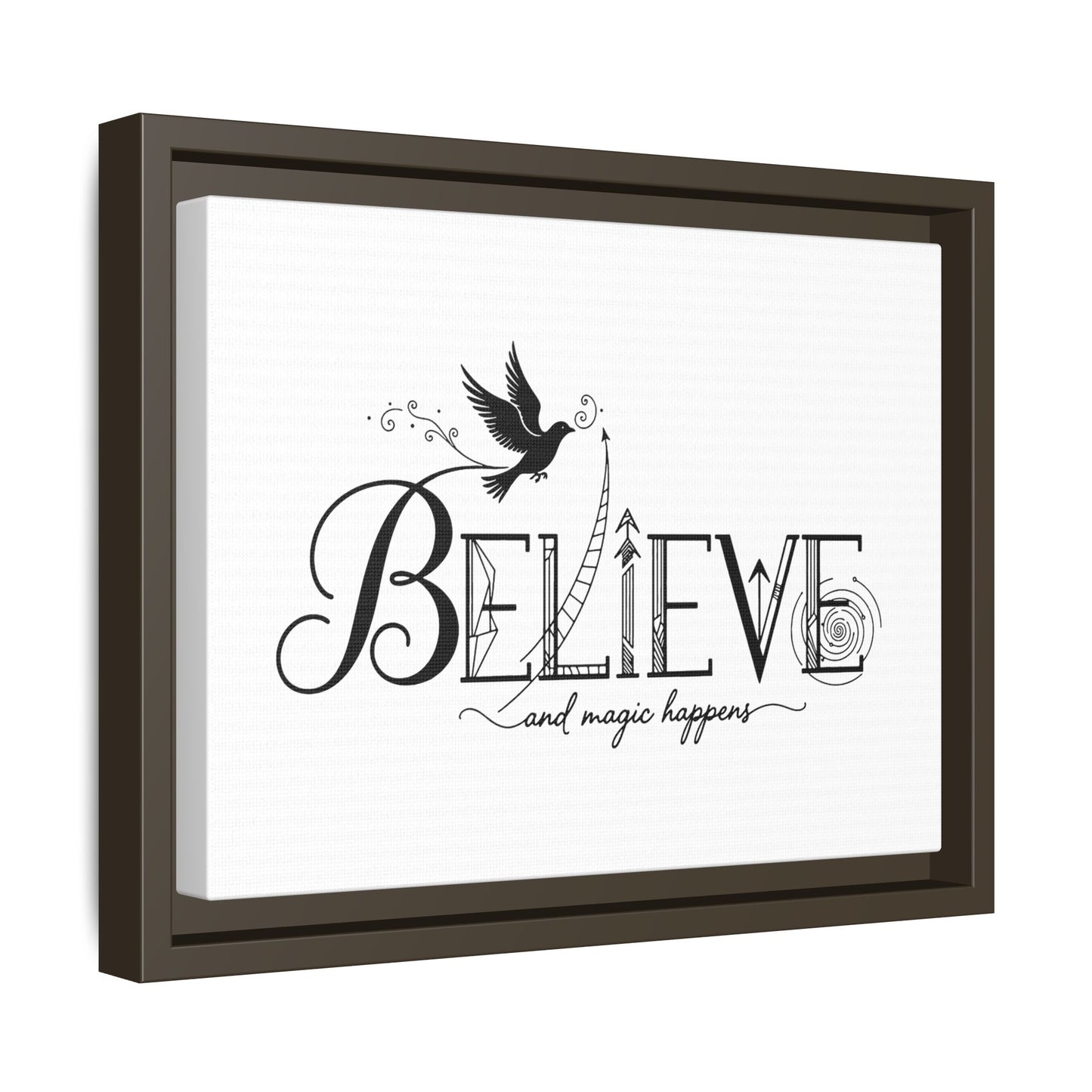 Believe and Magic Happens - Framed Canvas