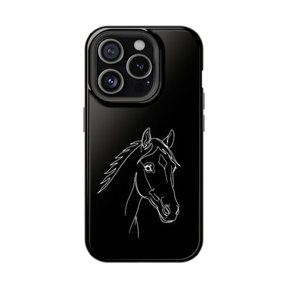 Horse Portrait Sketch - Magnetic Phone Case