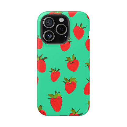 Strawberry Pattern - Magnetic Phone Case