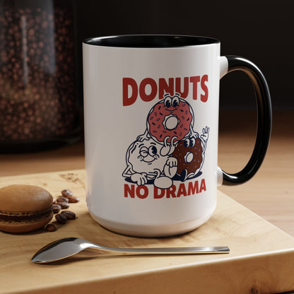 Donuts No Drama - Color Accent Mug