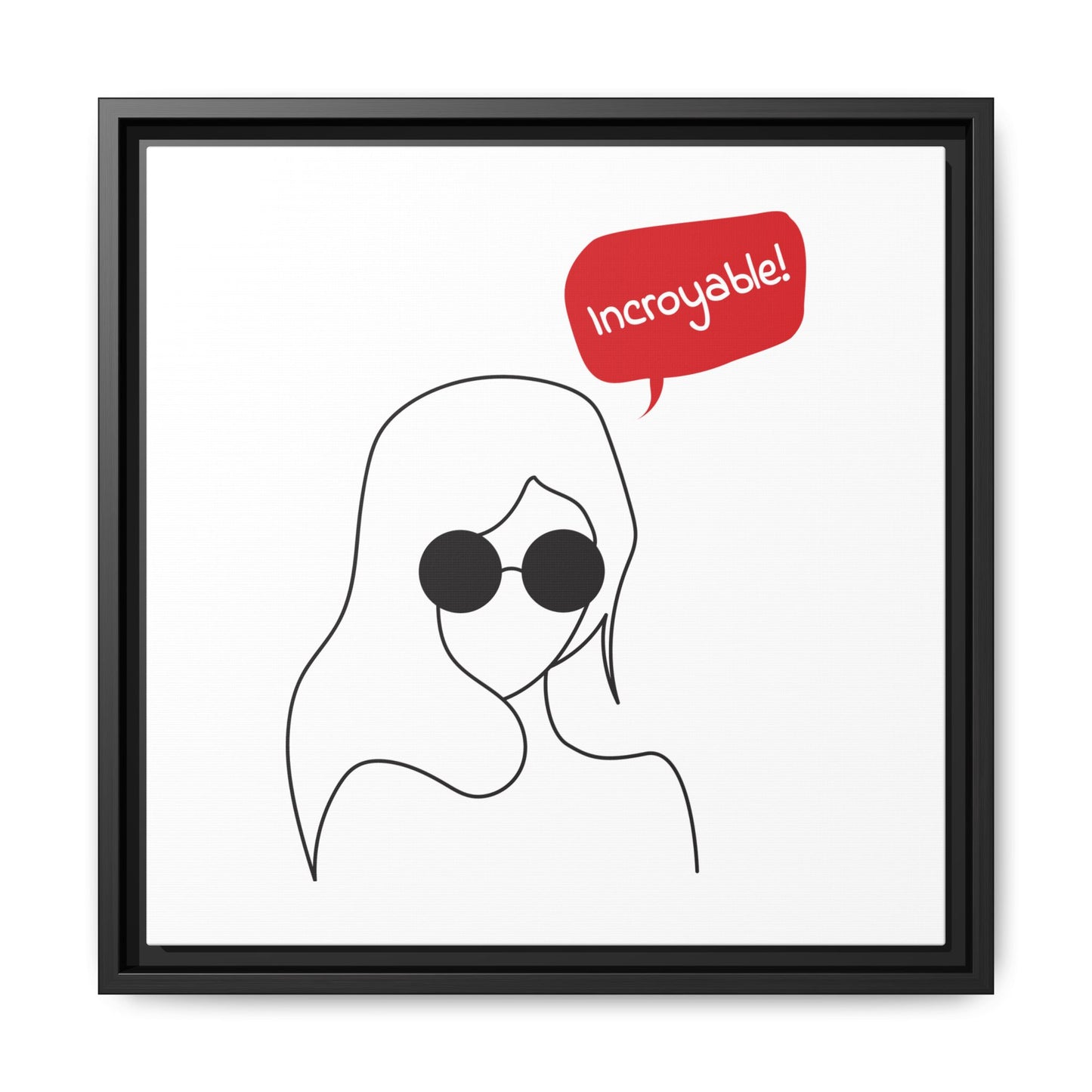 Incroyable Chic Girl - Framed Canvas