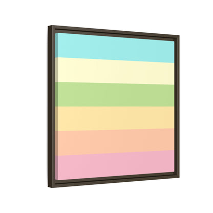 Pastel Stripes - Framed Canvas