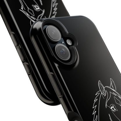 Horse Portrait Sketch - Magnetic Phone Case