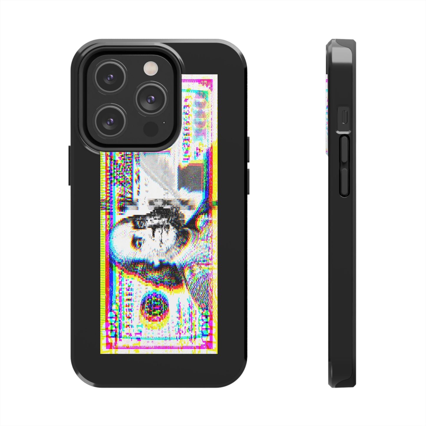 100 Dollars Bill - Neon Color Explosion - Phone Case