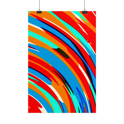 Abstract Rainbow Swirl Arc - Poster