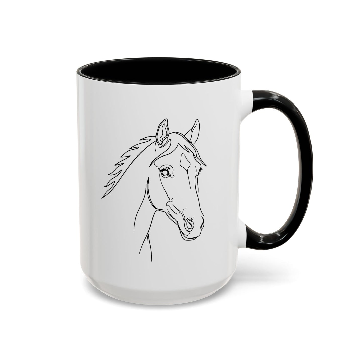 Horse Portrait Sketch - Color Accent Mug