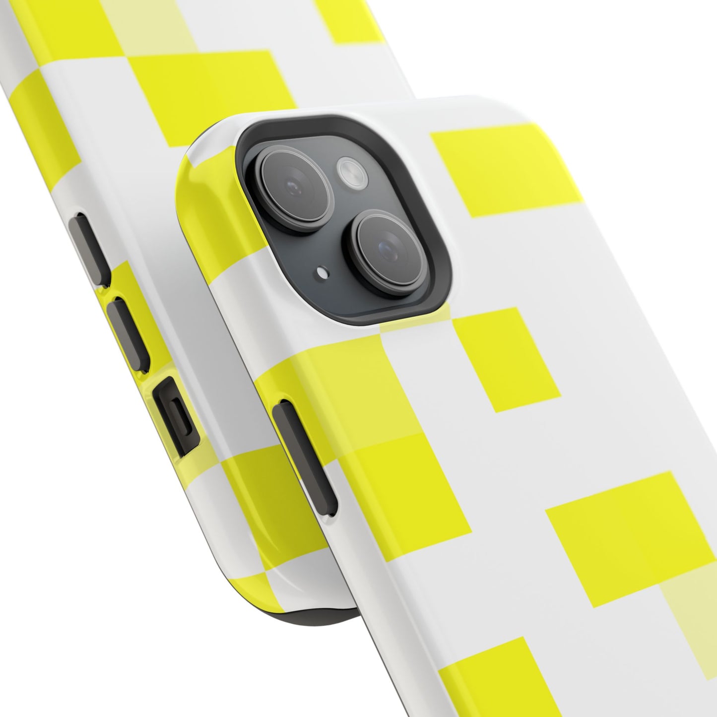 Yellow Pixel Grid -  Magnetic Phone Case