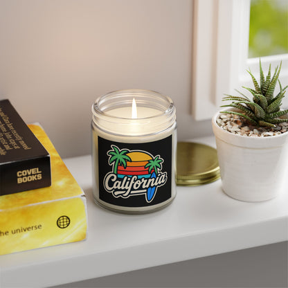 California Scented Candle, Tropical Home Decor, Relaxation Gift, Aromatherapy Candle, Beach Vibes, Cozy Living, Gift for Her
