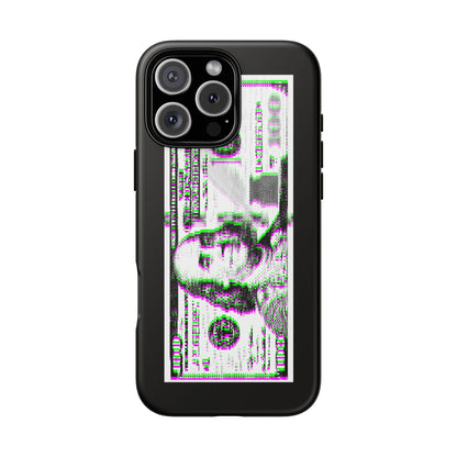 100 Dollars Bill - Green/Magenta Glitch - Phone Case