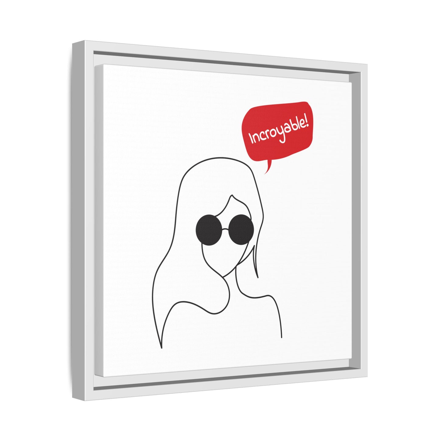 Incroyable Chic Girl - Framed Canvas