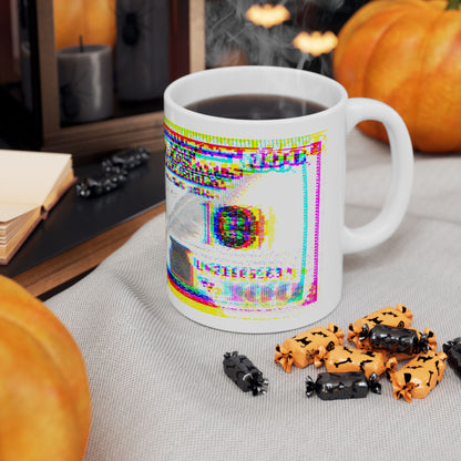 100 Dollars Bill - Neon Color Explosion - Mug