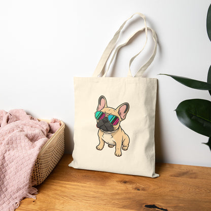 French Bulldog with Sunglasses - Tote Bag