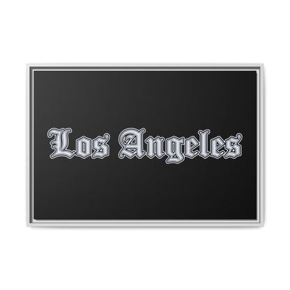 Los Angeles Matte Canvas Art, Framed Wall Decor, Urban Home Art, City Poster, Gift for Angelenos, Modern Art Piece - Silver Edition