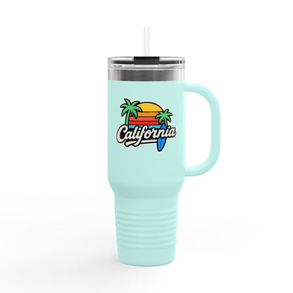 California Insulated Travel Mug - 40oz, Perfect for Road Trips, Outdoor Adventures, Gift for Travelers, Beach Lovers, Summer Vibes