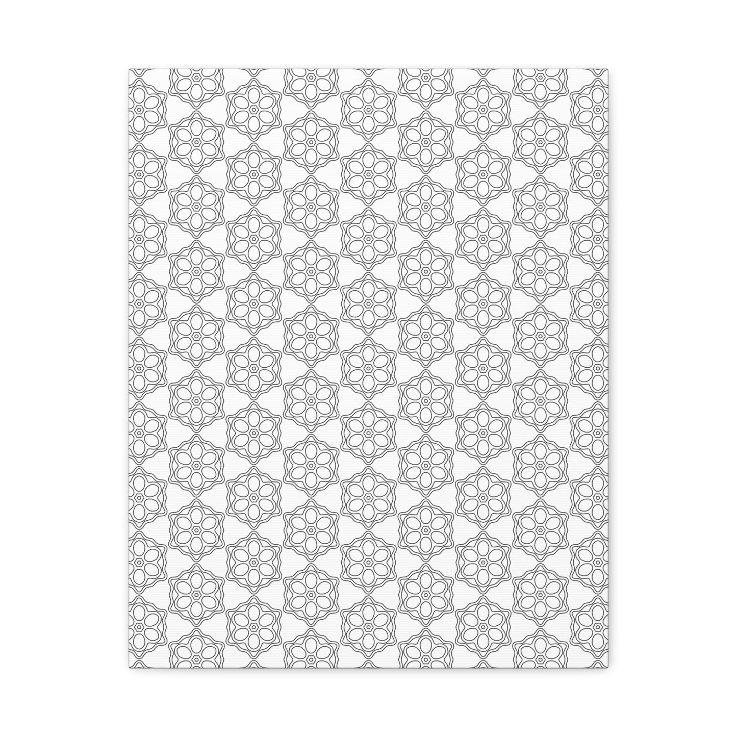 Elegant Geometric Wall Art Canvas, Modern Home Decor, Gray Pattern Stretched Canvas, Minimalist Artwork, Gift for New Home