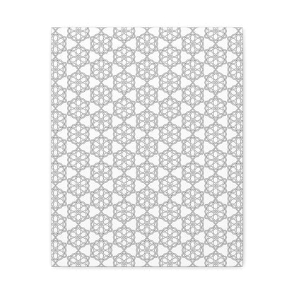 Elegant Geometric Wall Art Canvas, Modern Home Decor, Gray Pattern Stretched Canvas, Minimalist Artwork, Gift for New Home