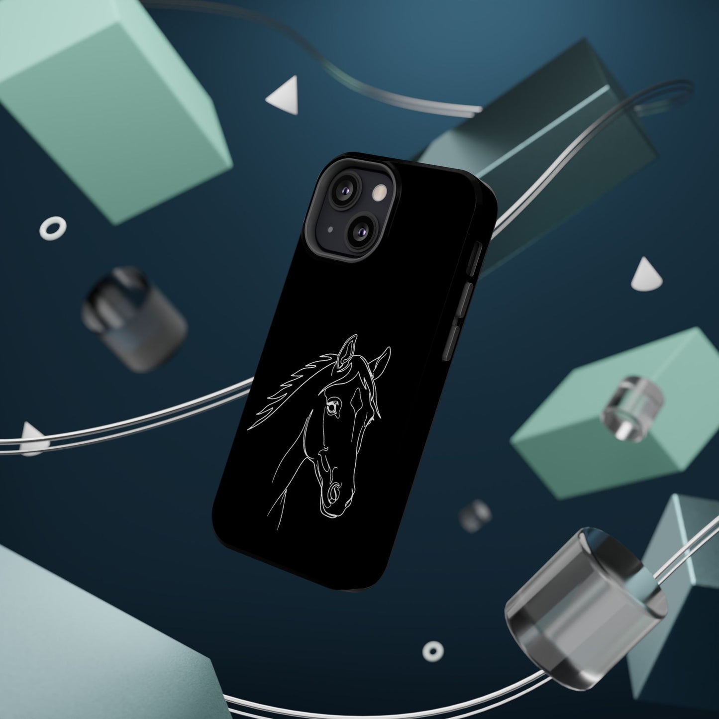 Horse Portrait Sketch - Magnetic Phone Case