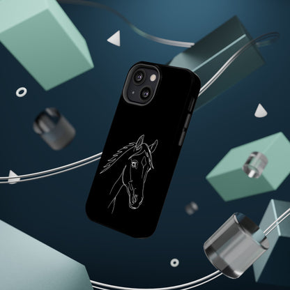 Horse Portrait Sketch - Magnetic Phone Case