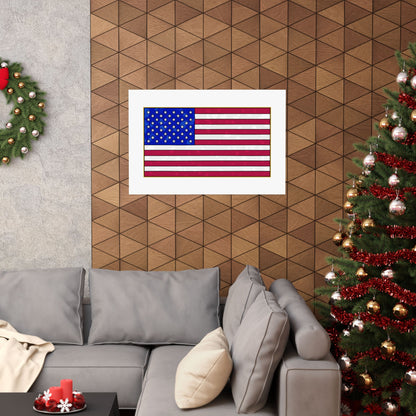 New Glory American Flag (Gold Edge Edition) - Poster