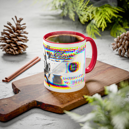 100 Dollars Bill - Neon Color Explosion - Color Accent Mug