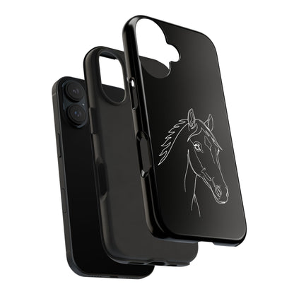 Horse Portrait Sketch - Phone Case