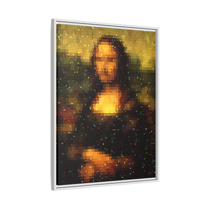 Pixel Muse — Silent Smile - Framed Canvas