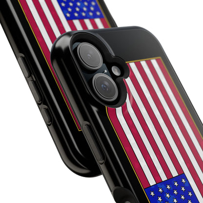 New Glory American Flag (Gold Edge Edition) - Magnetic Phone Case