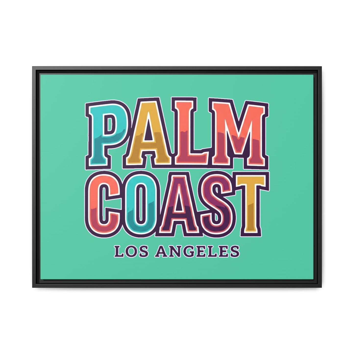 Palm Coast - Los Angeles - Framed Canvas