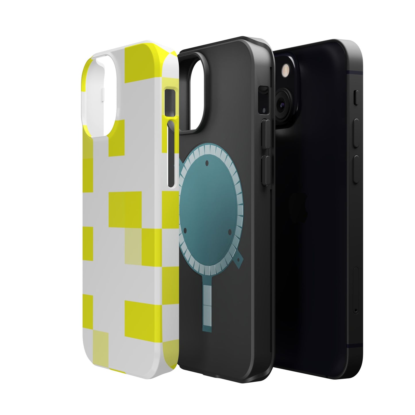Yellow Pixel Grid -  Magnetic Phone Case