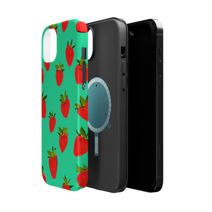 Strawberry Pattern - Magnetic Phone Case