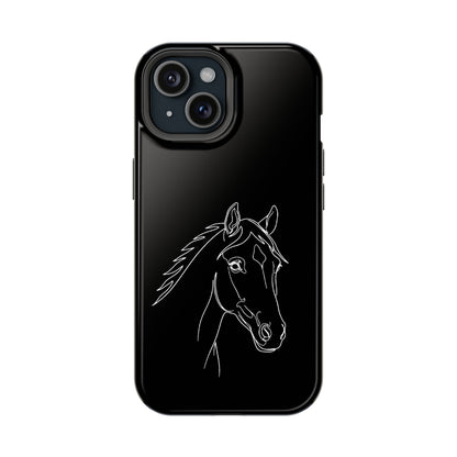 Horse Portrait Sketch - Magnetic Phone Case