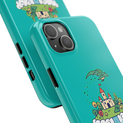Floating Castle Dragon - Magical Fantasy Island - Phone Case