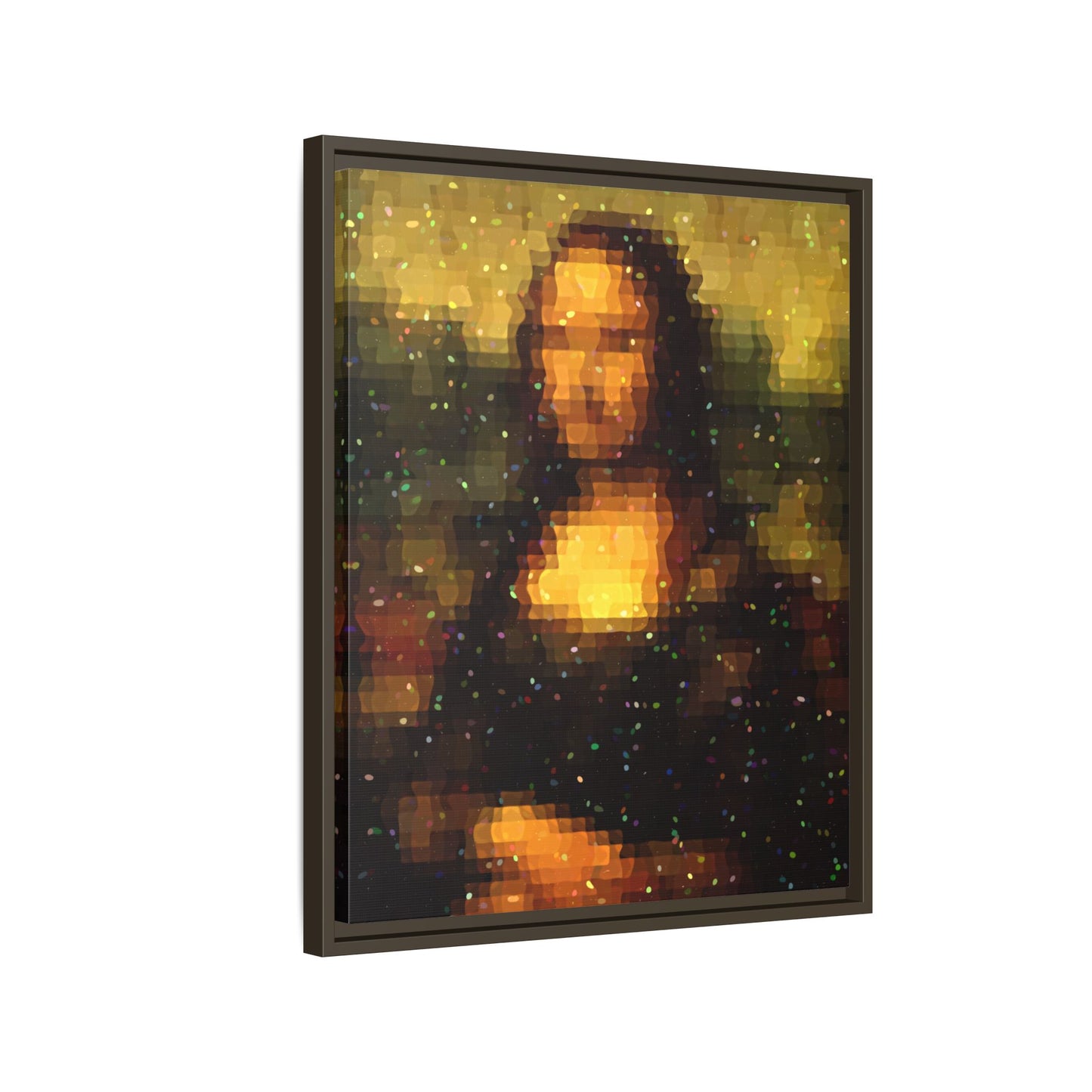 Pixel Muse — Silent Smile - Framed Canvas