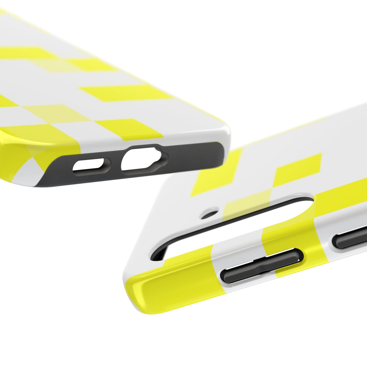 Yellow Pixel Grid -  Phone Case