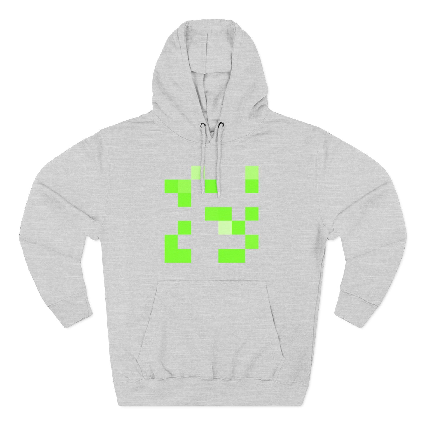 Lime Green Pixel Grid - Hoodie
